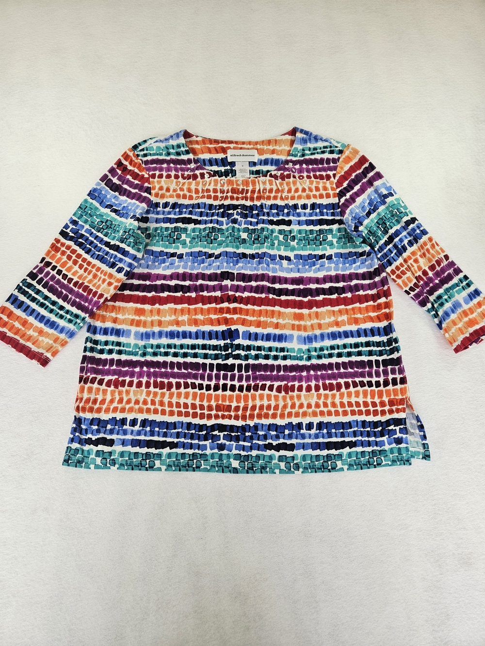 Alfred Dunner Rainbow Blouse Womens Size Med